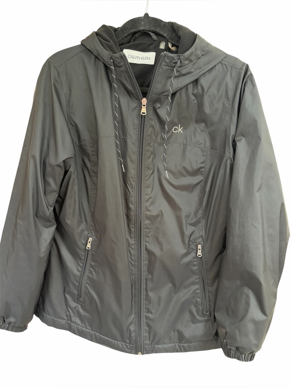 Calvin Klein Women's Black Hooded Utility Jacket